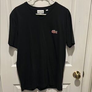 Lacoste Black Short Sleeve Tee Classic Crew Neck